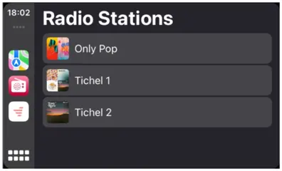 Station list on CarPlay